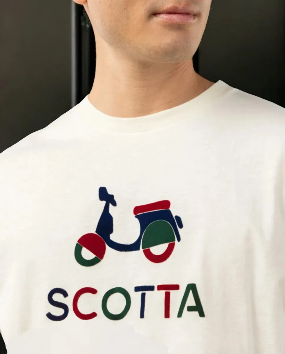 Scotta 1985 – Camiseta Logo Scotta floc crudo