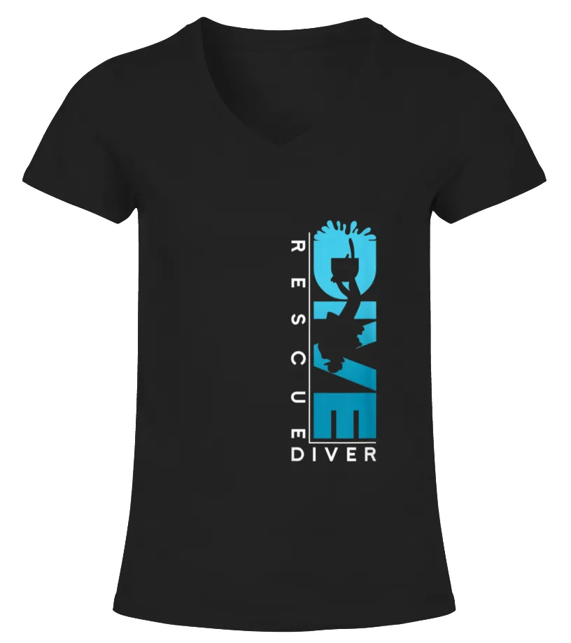 SCUBA DIVINGRESCUE DIVE CAMISETA CUELLO PICO MUJER
