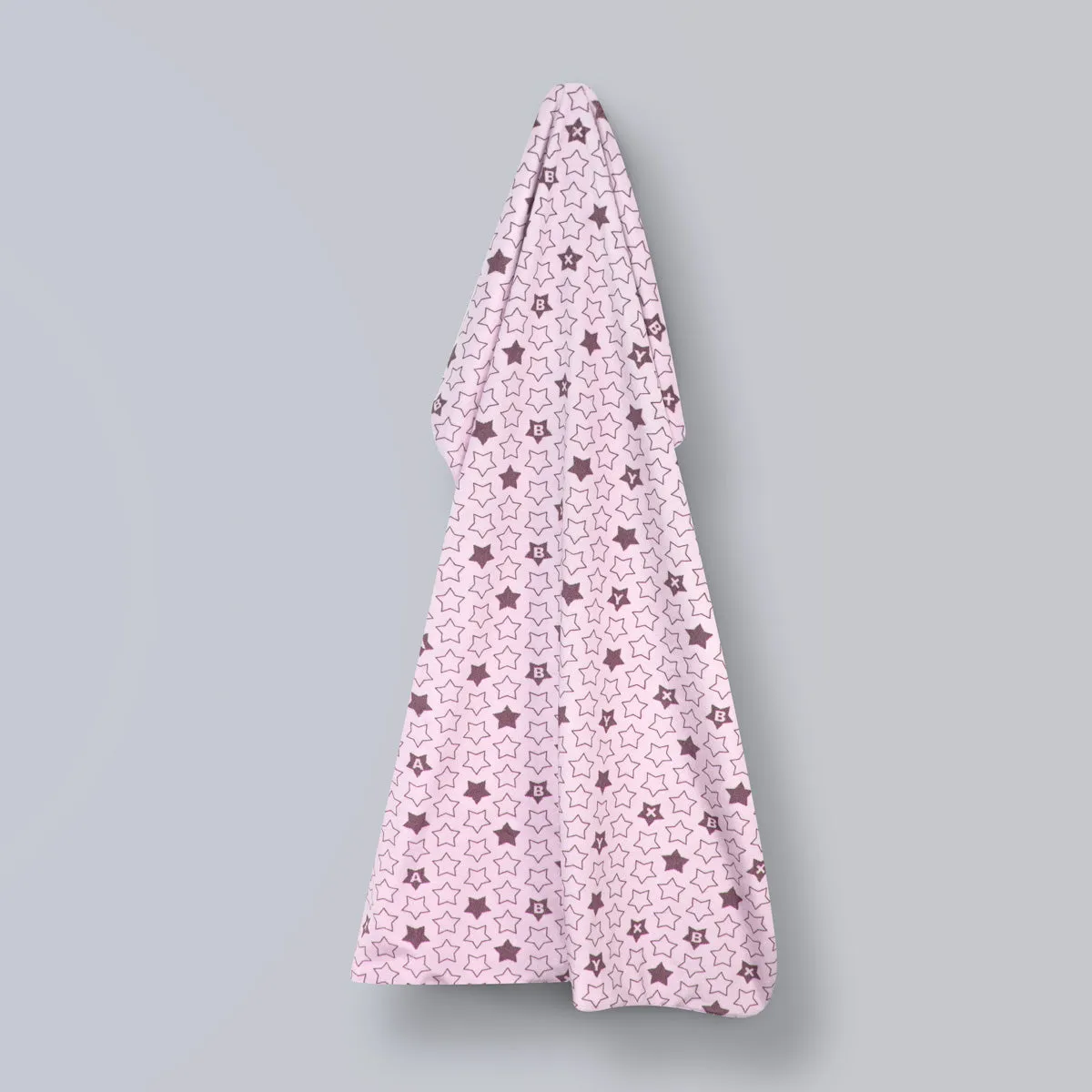 Set de Frazada y Cojín para Bebé, color Rosa con Estampado de Estrellas