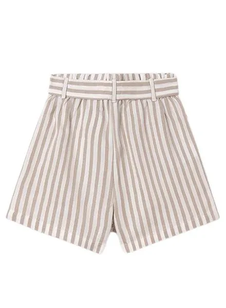 Short Mayoral Rayas Beige Para Niña