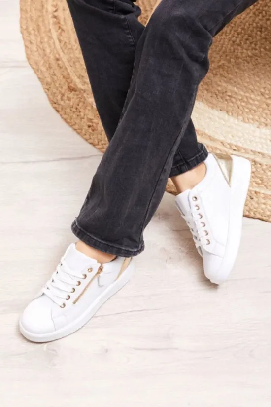 SNEAKERS CASUAL KALA  BLANCO/ORO