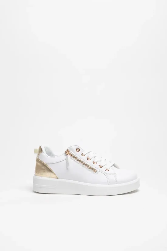 SNEAKERS CASUAL KALA  BLANCO/ORO