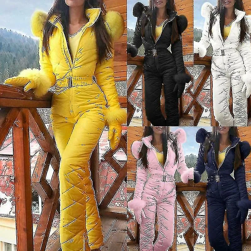 SRBTVMUJER INVIERNO CáLIDO TRAJE DE NIEVE PANTALONES DEPORTIVOS AL AIRE LIBRE TRAJE DE ESQUí MONO IMPERMEABLE
