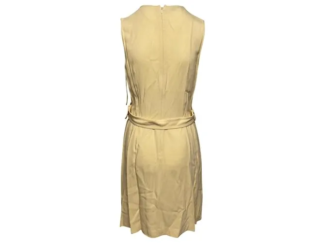 Stella Mc Cartney Vestido tubo sin mangas con cinturón en amarillo rayón de Stella McCartney 