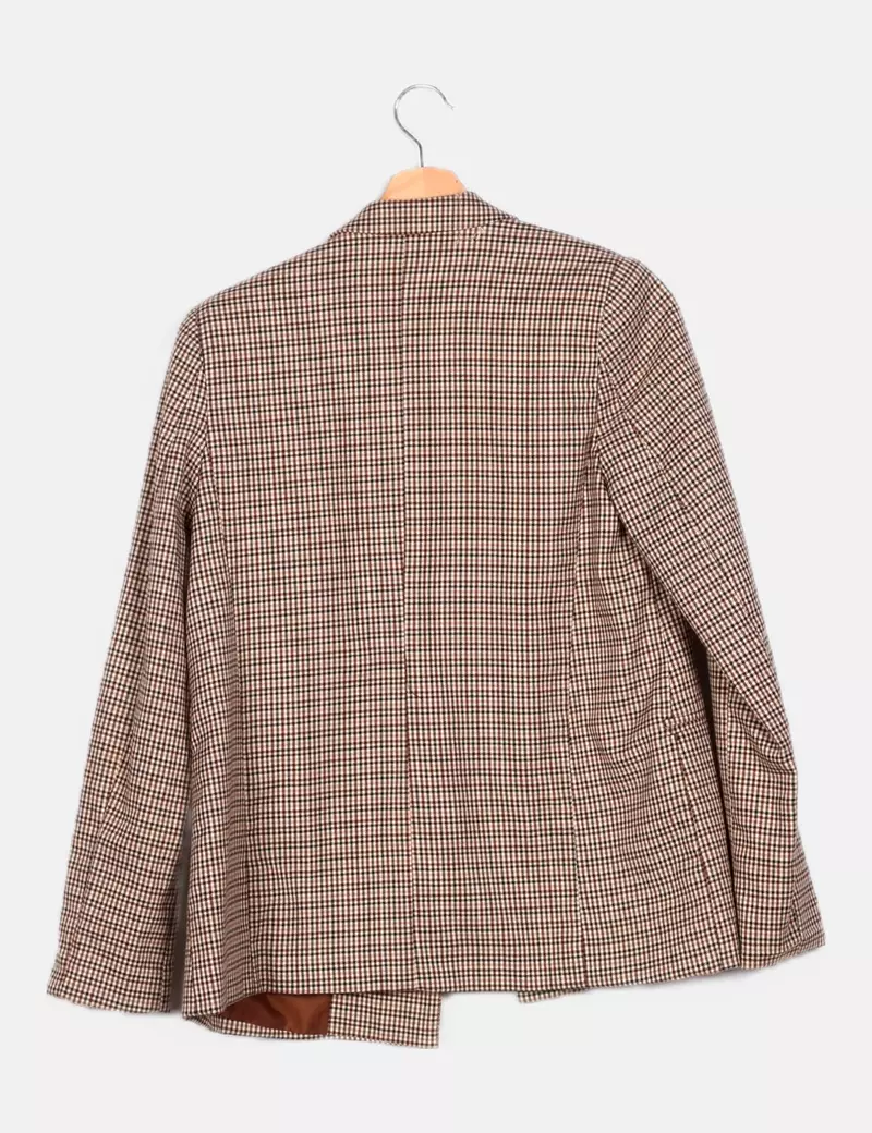 Stradivarius Blazer de vestir estampado cuadros