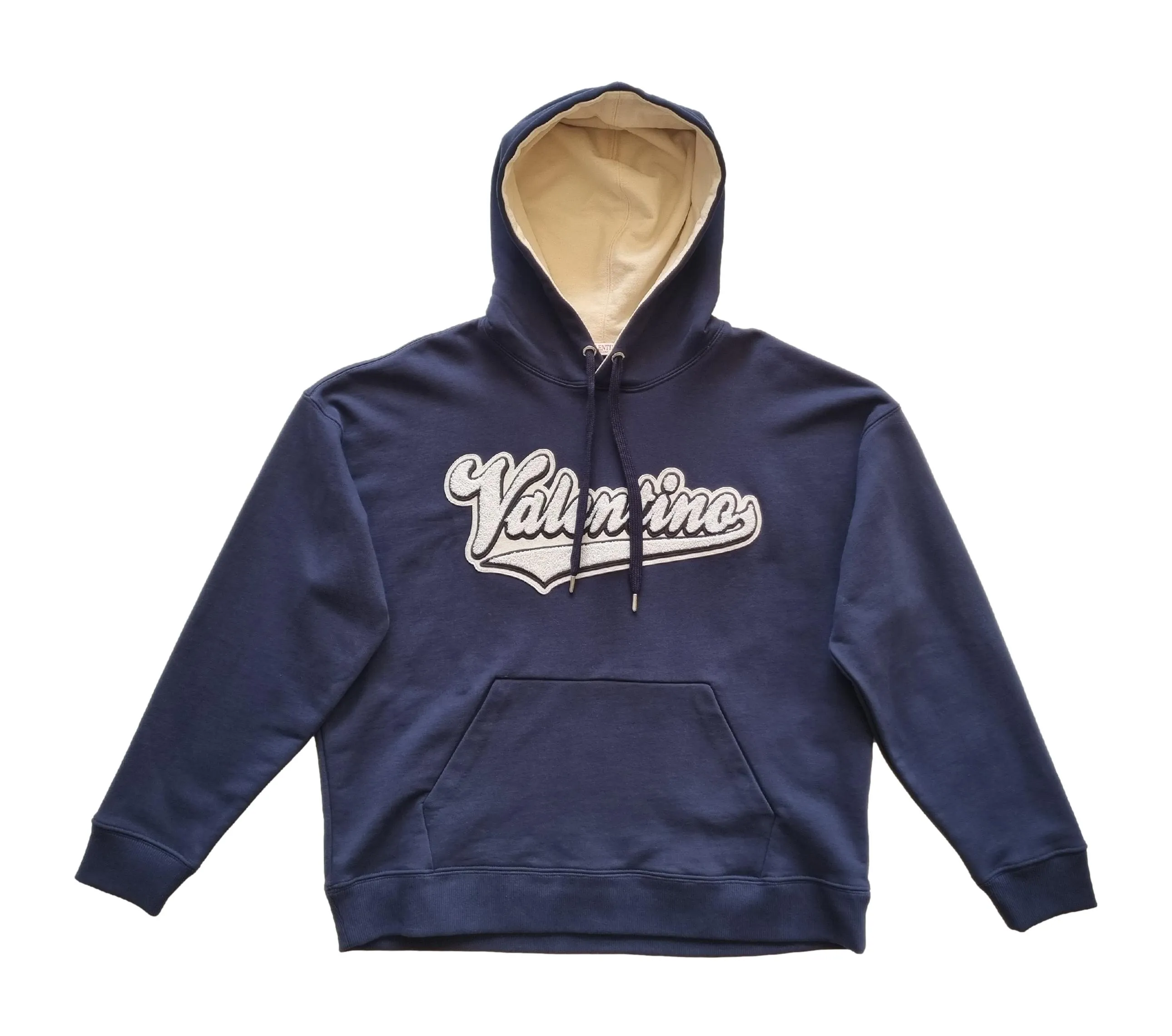 Sudadera con capucha de algodón para hombre VALENTINO 1V3MF22W8Q6 azul