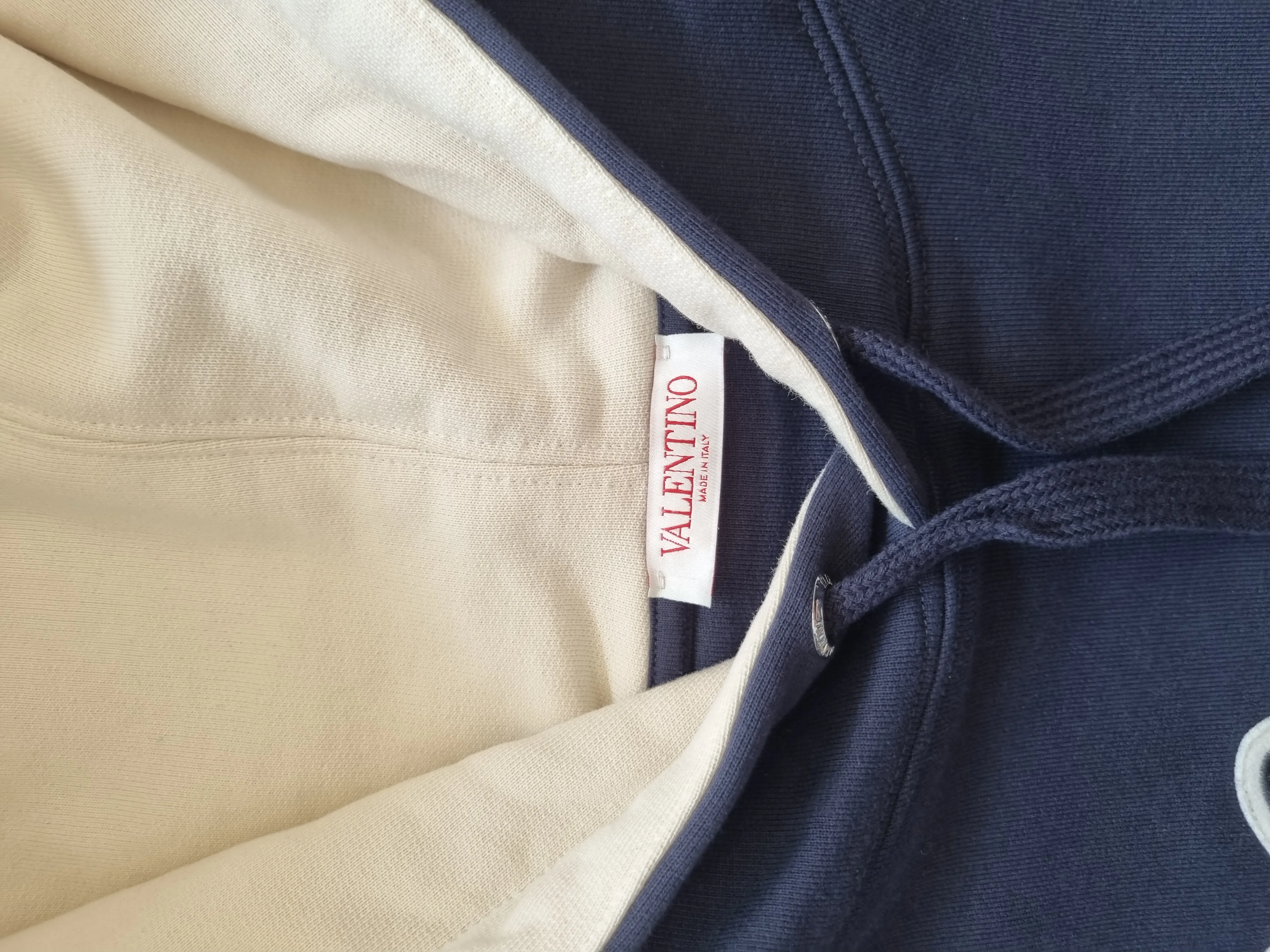 Sudadera con capucha de algodón para hombre VALENTINO 1V3MF22W8Q6 azul