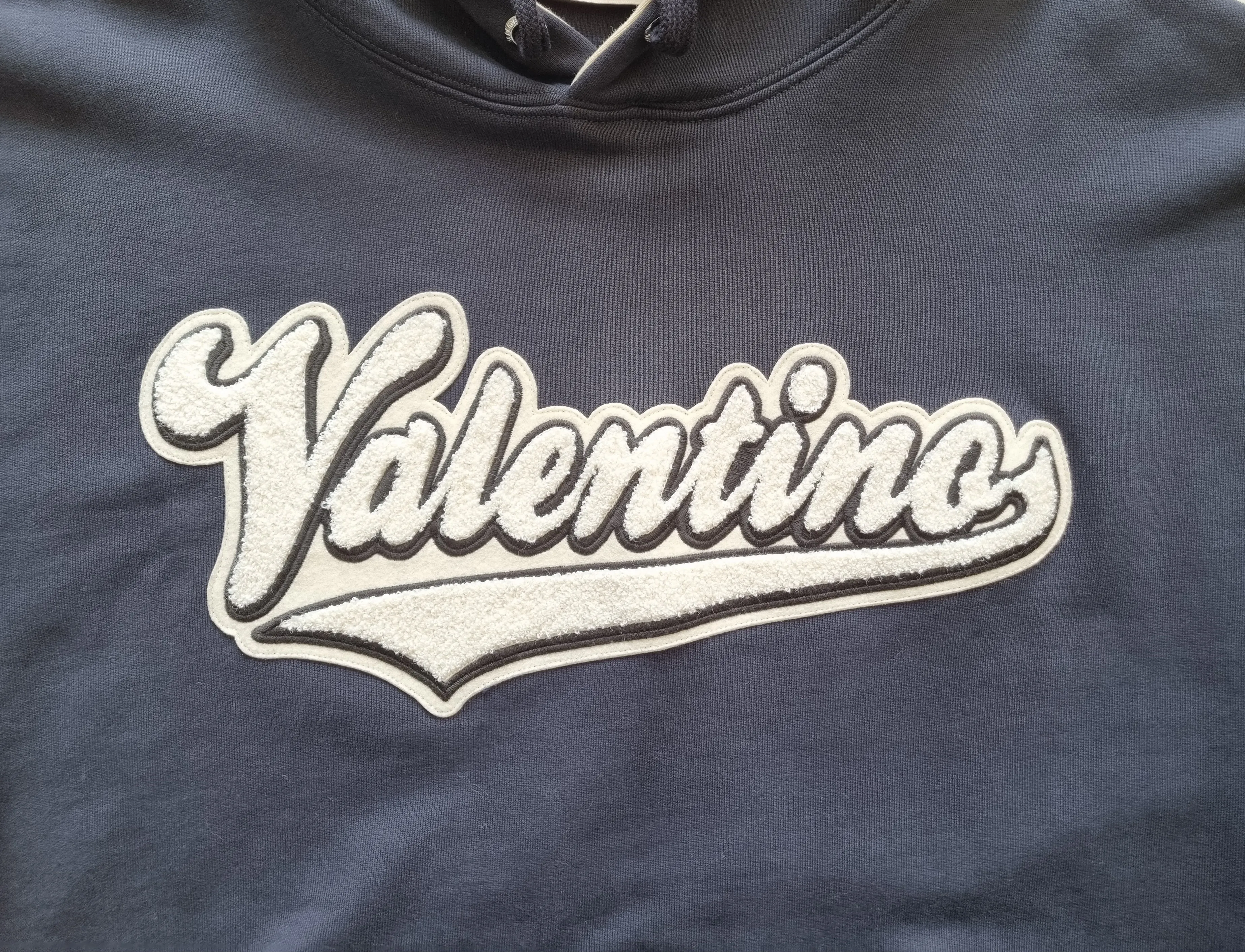 Sudadera con capucha de algodón para hombre VALENTINO 1V3MF22W8Q6 azul