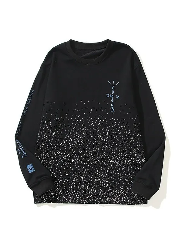 Sudadera con estampado de logotipo Splash lavado para hombre