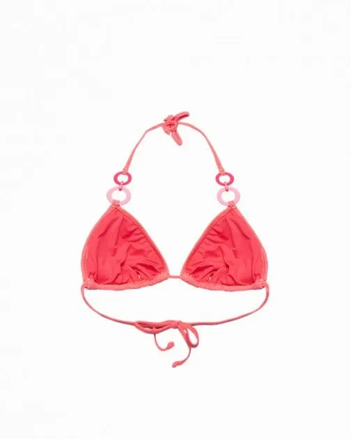 Sujetador bikini triangular con relleno Moschino Swim A5708 Rosa