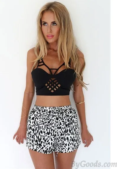 Summer Hollow Out Blackless Halter Butterfly Vest
