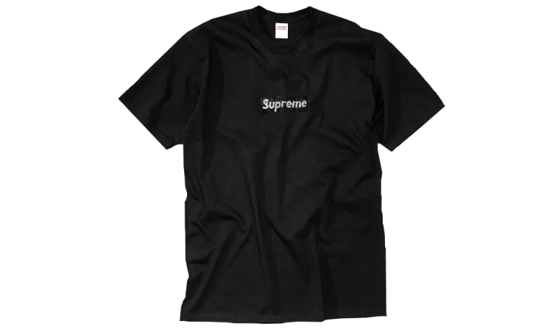 Supreme Swarovski Box Logo Tee Black