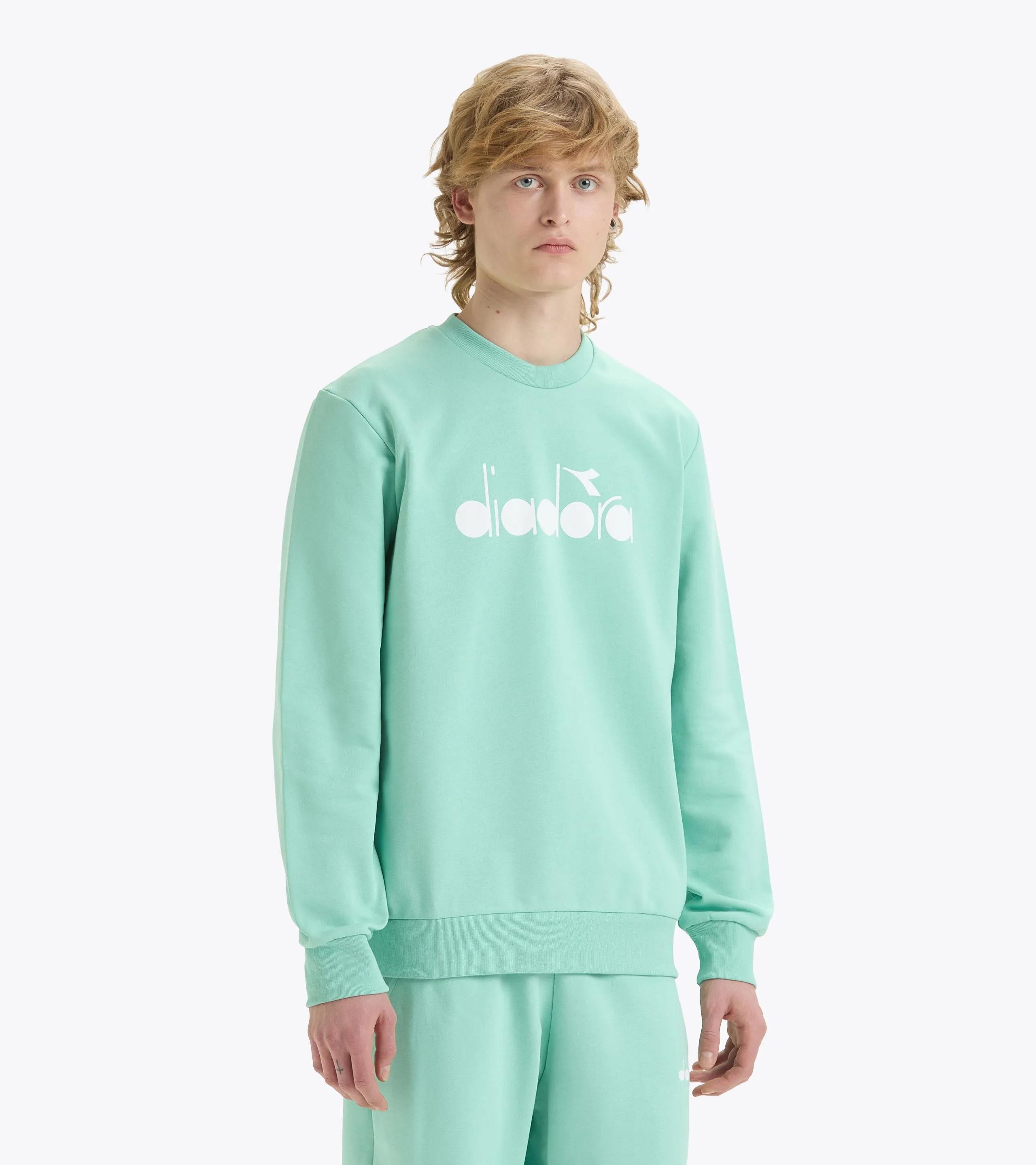 SWEATSHIRT CREW LOGO SUDADERA DEPORTIVA  MADE IN ITALY  GENDER NEUTRAL