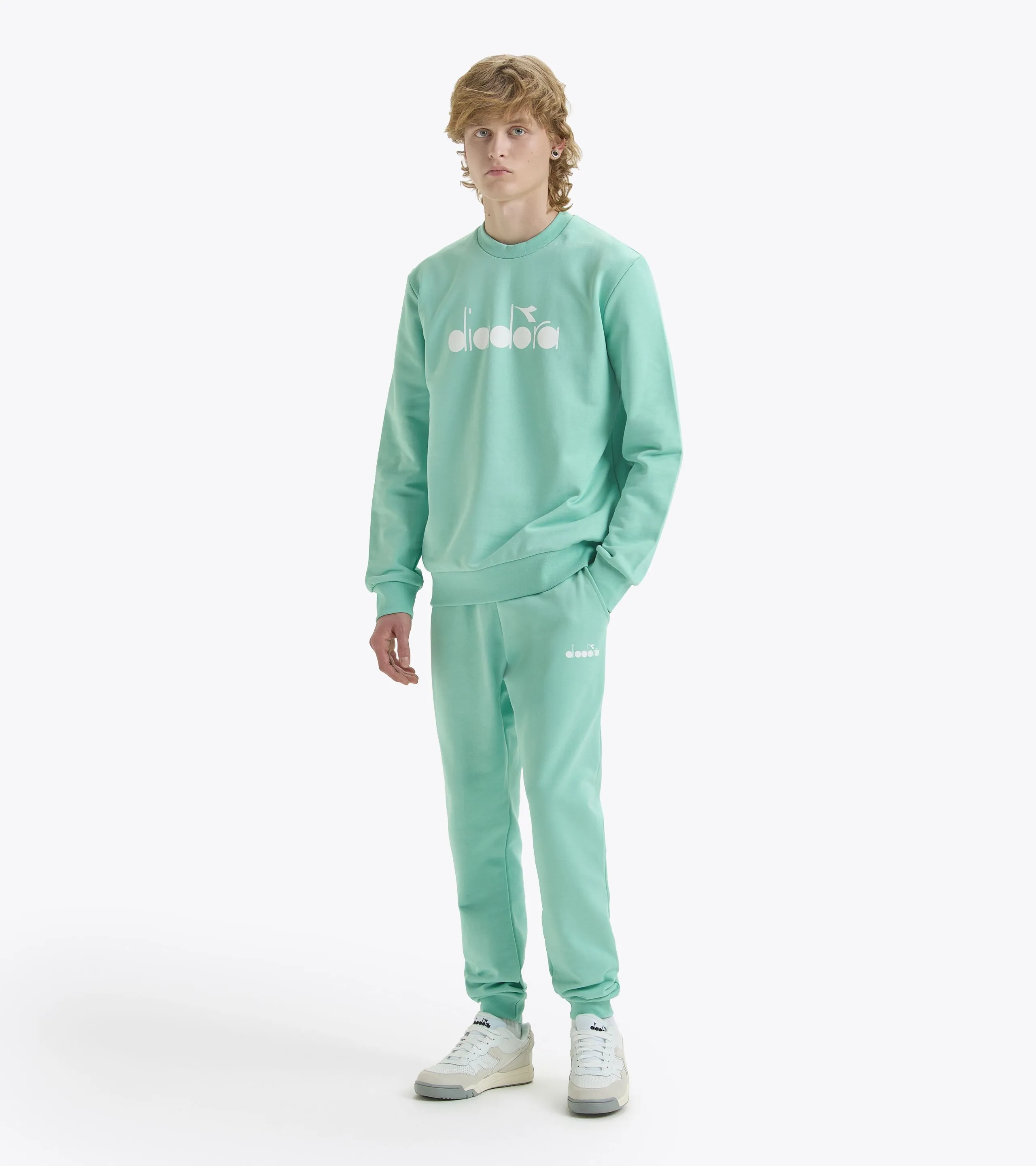 SWEATSHIRT CREW LOGO SUDADERA DEPORTIVA  MADE IN ITALY  GENDER NEUTRAL