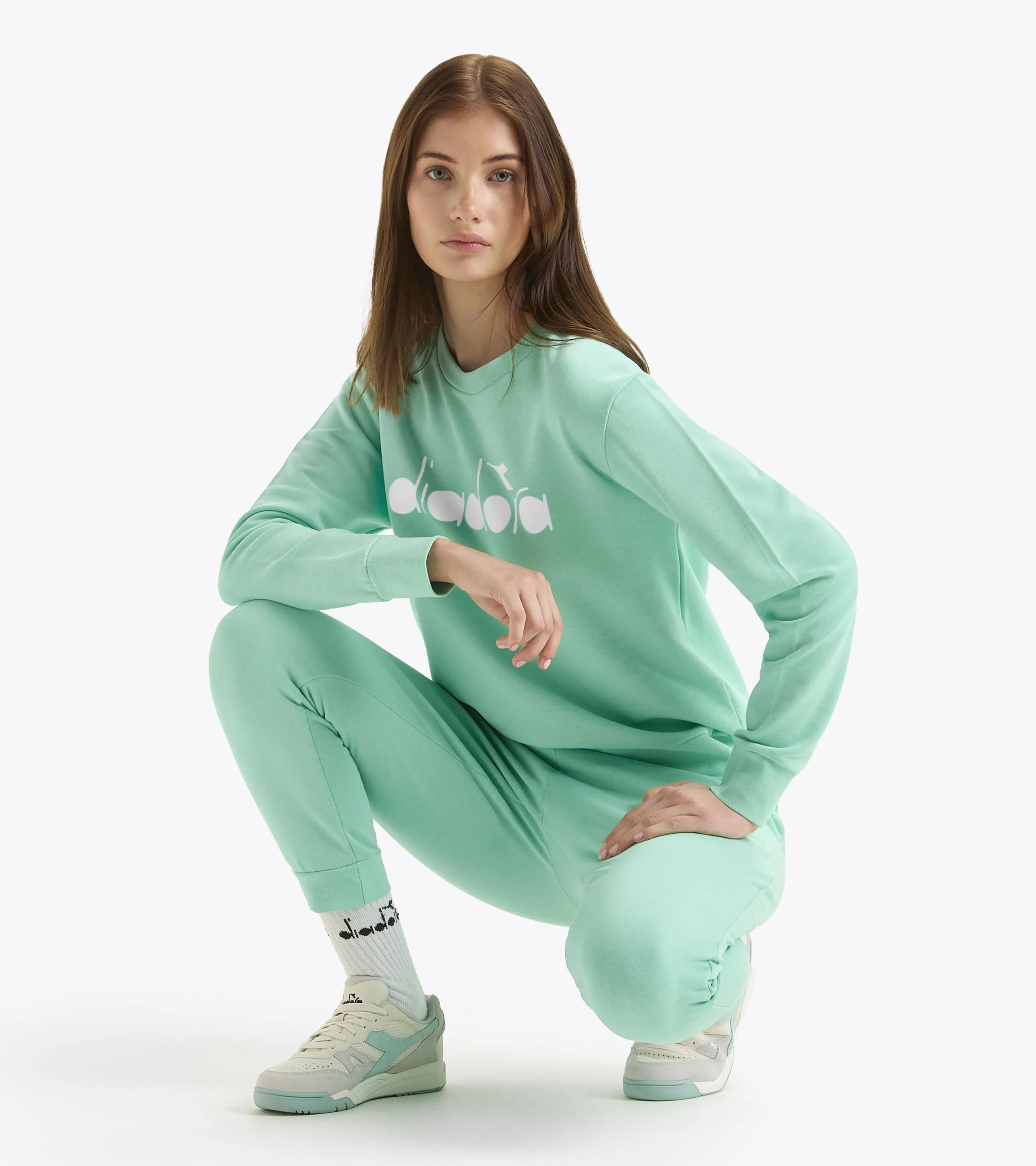 SWEATSHIRT CREW LOGO SUDADERA DEPORTIVA  MADE IN ITALY  GENDER NEUTRAL