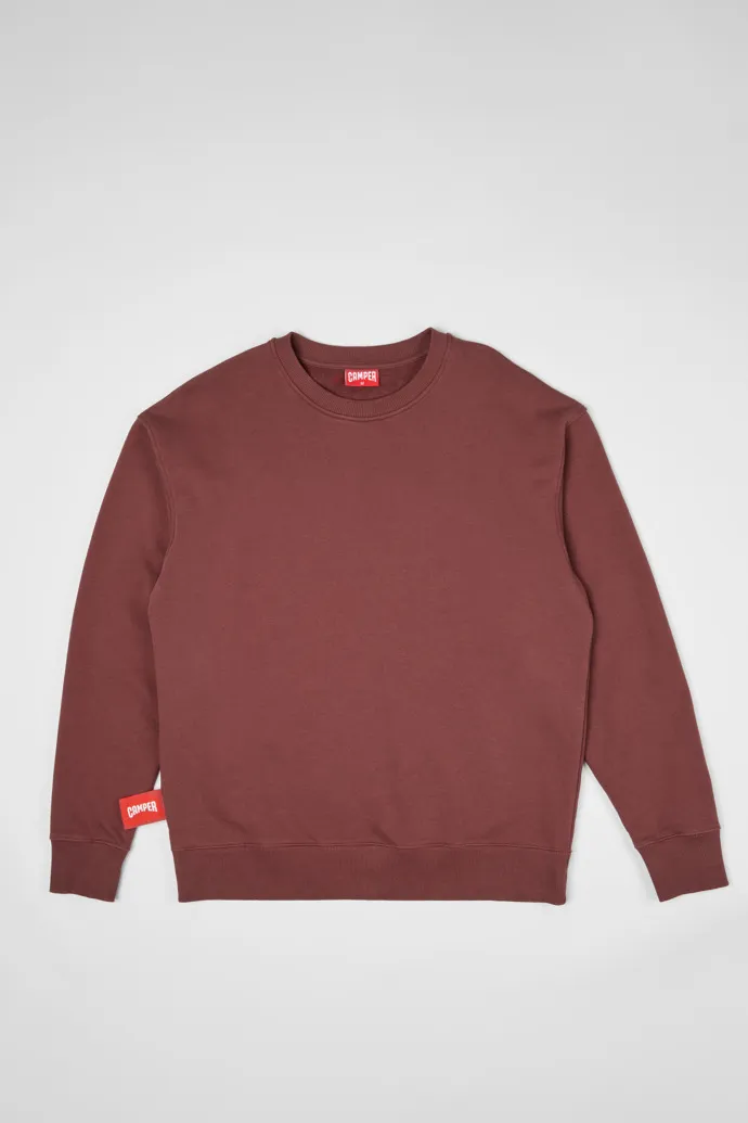 Sweatshirt Sudadera burdeos con estampado de caballo