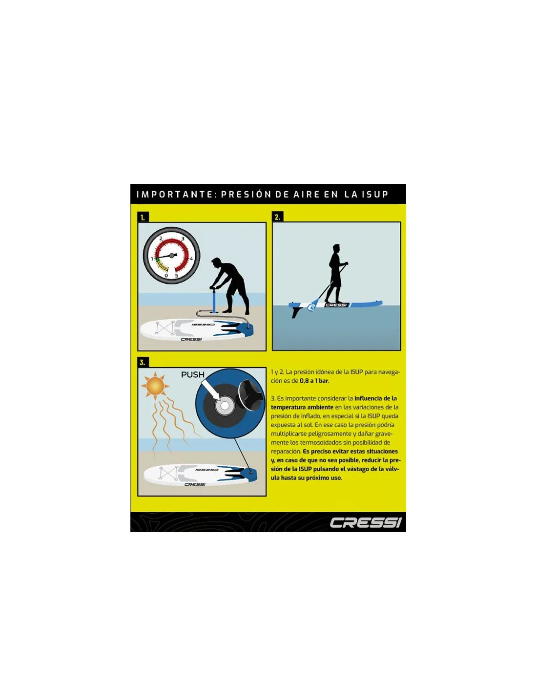 TABLA PADDLE SURF CRESSI SUB ELEMENT ALL ROUND 9'2'' POLIVALENTE ISUP SET BLANCOROSA