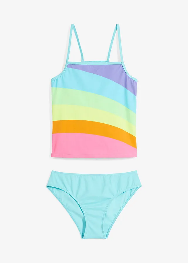 Tankini para niñas (2 piezas) Multicolor estampado