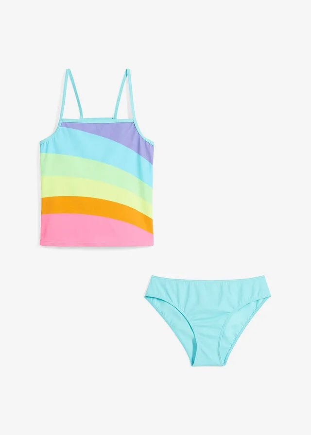 Tankini para niñas (2 piezas) Multicolor estampado
