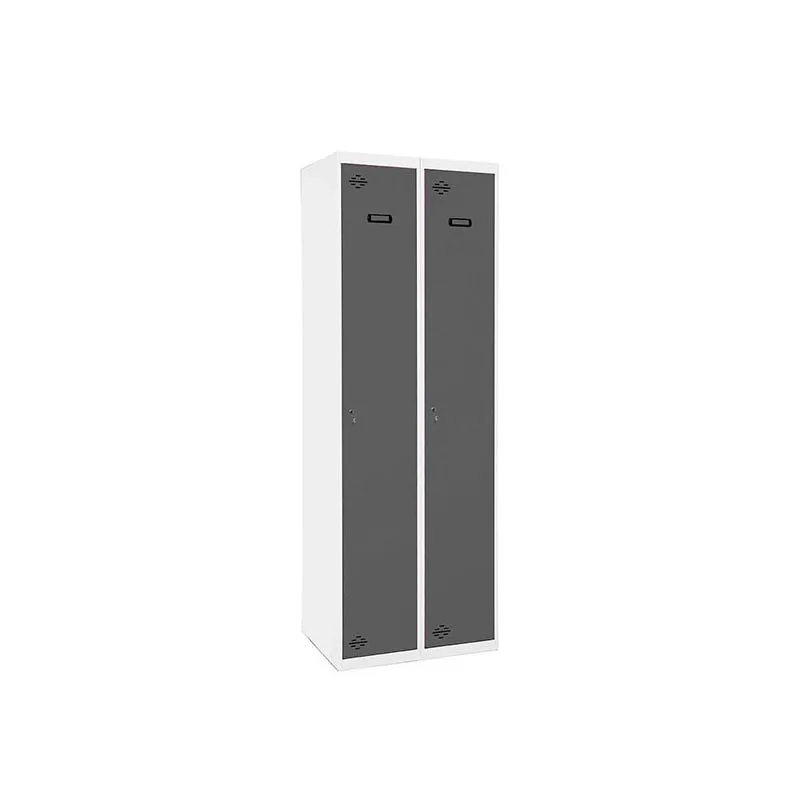 Taquilla profesional montada con divisor 2/2 180X80X50 Blanco/Antracita Simonrack