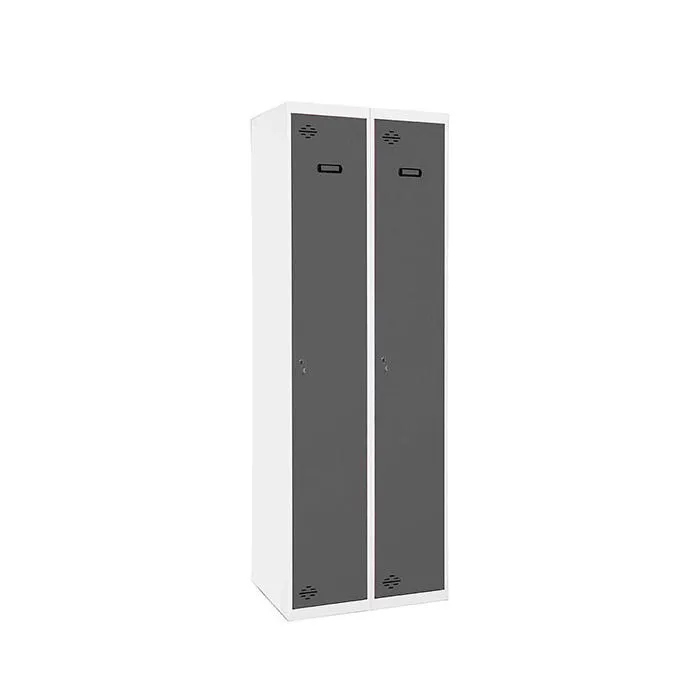 Taquilla profesional montada con divisor 2/2 180X80X50 Blanco/Antracita Simonrack
