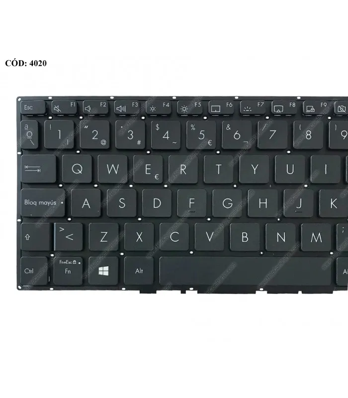 TECLADO ASUS VIVOBOOK X521 X521F X521FA X521FL X521EA X521EQ X521U X521UA X521IA X521JQ SERIES BK PWRKEY BL SP ORIG.