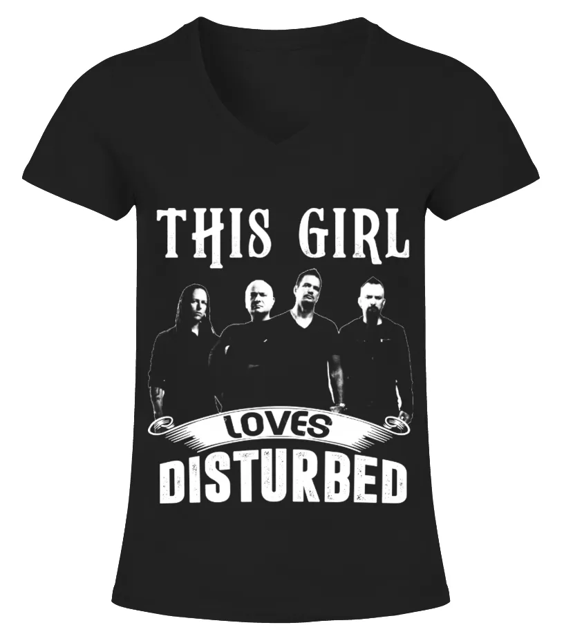 THIS GIRL LOVES DISTURBED Camiseta cuello pico Mujer