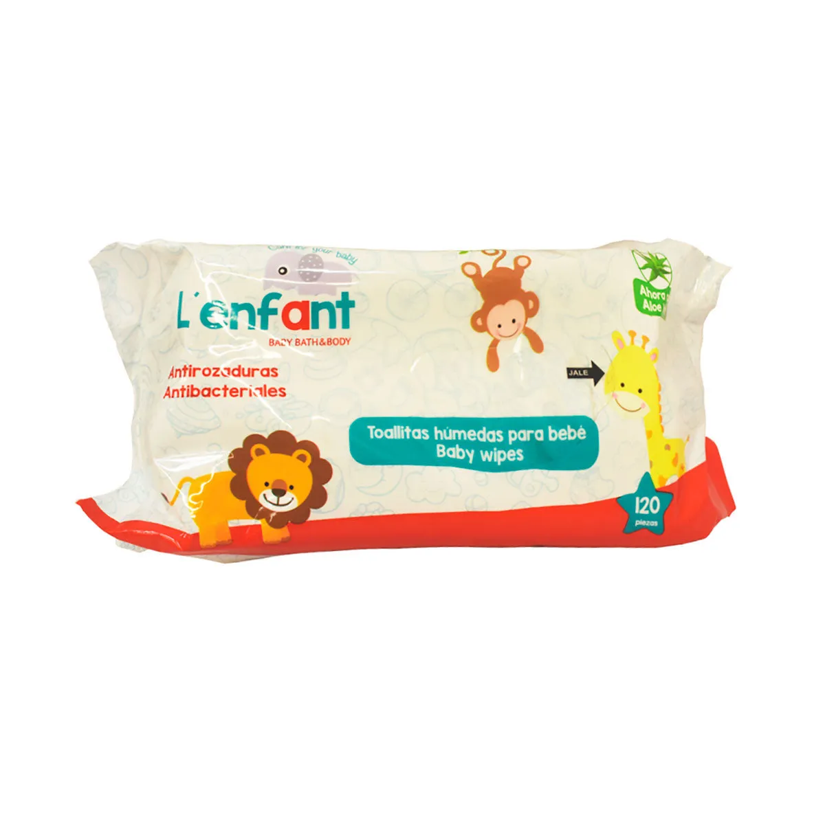 Toallitas húmedas para bebé Lenfant 120 piezas 35gr
