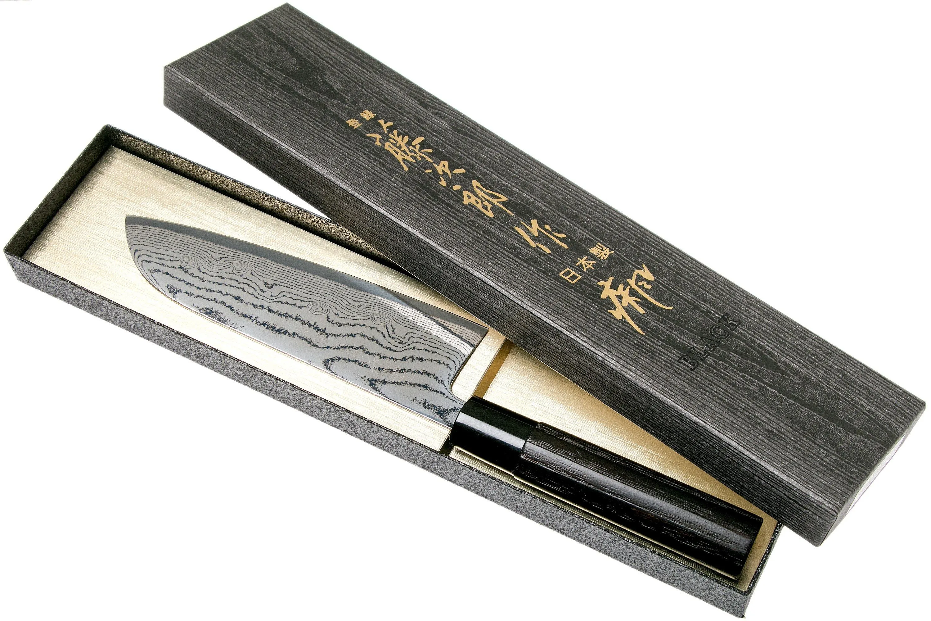 TOJIRO SHIPPU BLACK DAMASCUS SANTOKU 17 CM, FD1597