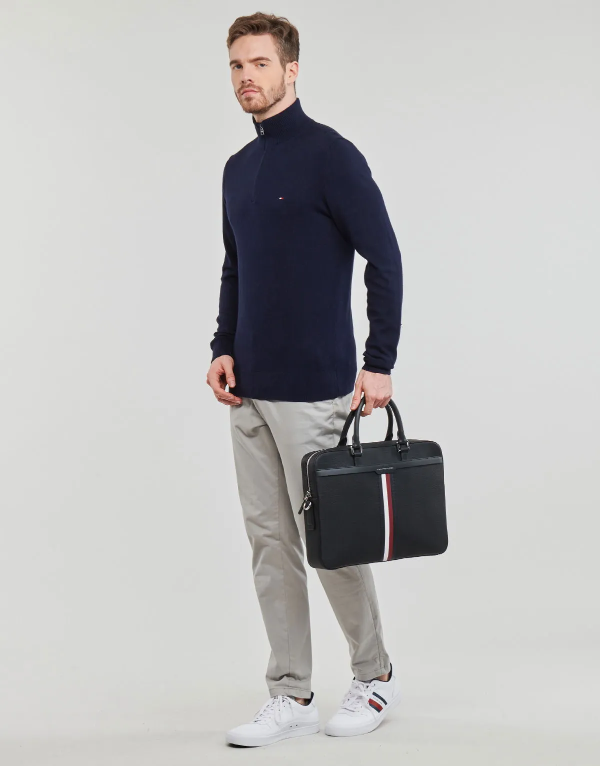 Tommy Hilfiger PIMA ORG CTN CASHMERE ZIP MOCK