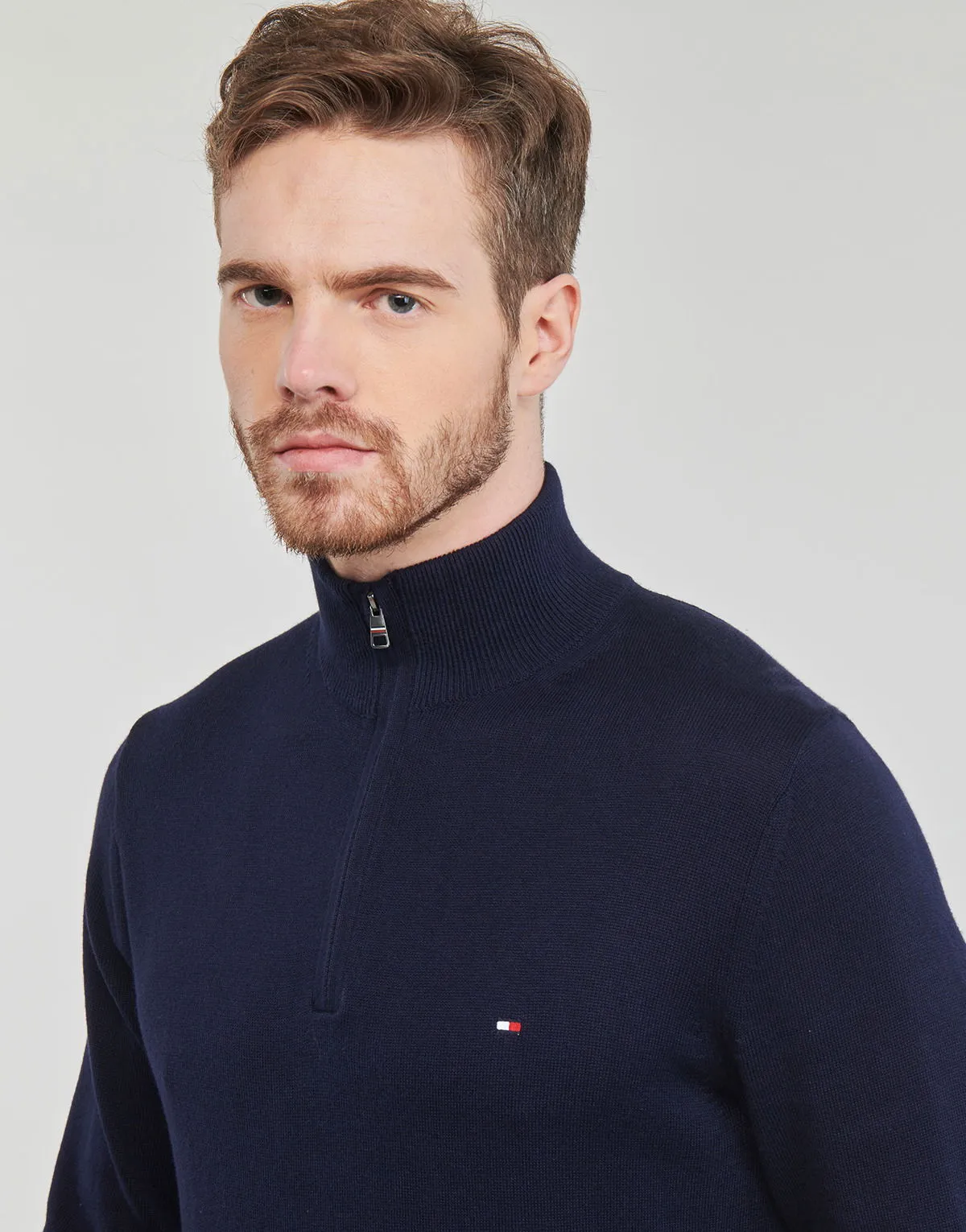 Tommy Hilfiger PIMA ORG CTN CASHMERE ZIP MOCK