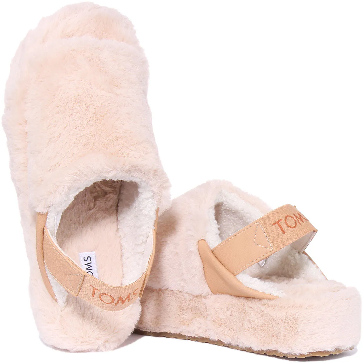 Toms Sofia Sandalia de plataforma slingback para mujer en natural