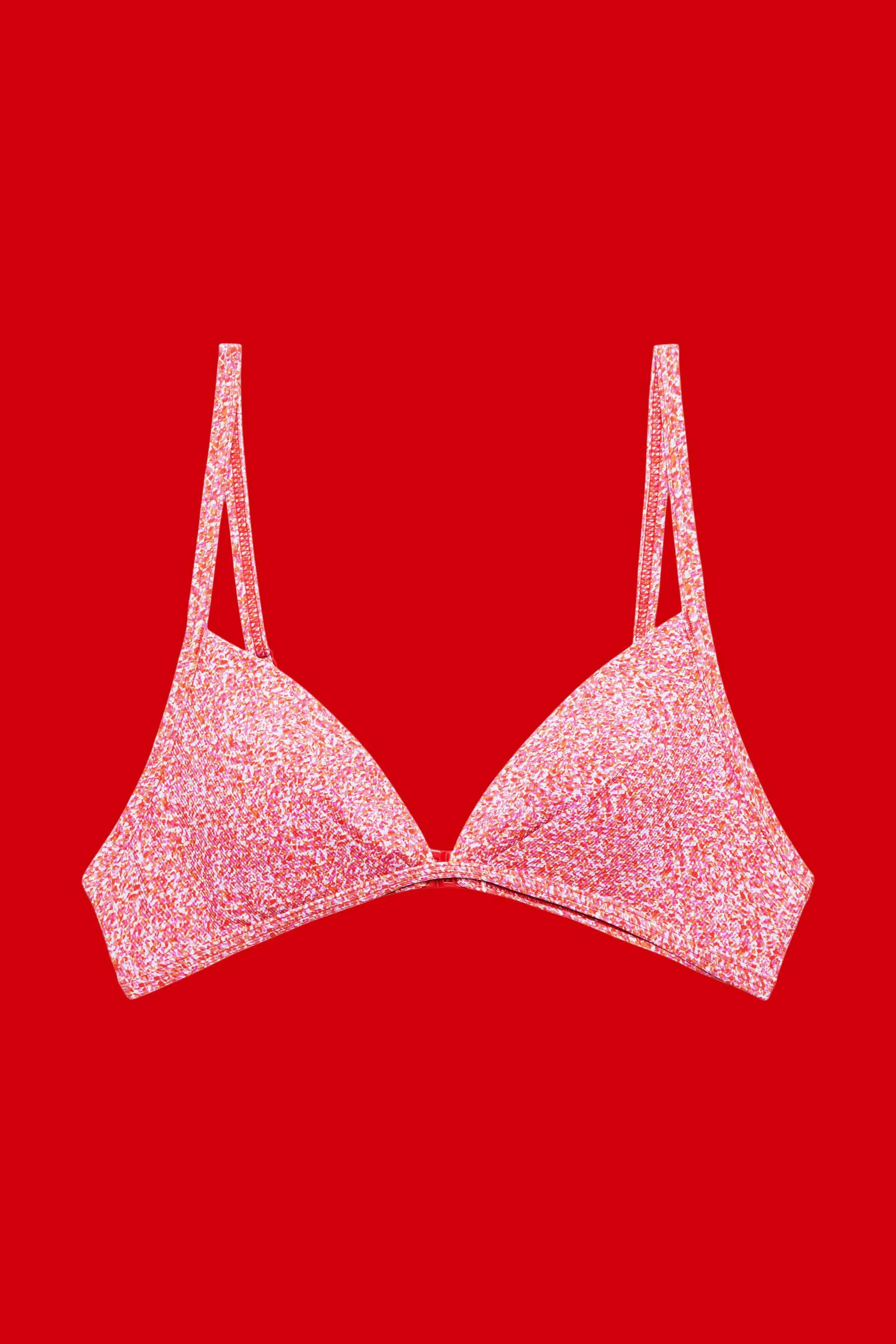 Top de bikini con relleno y estampado