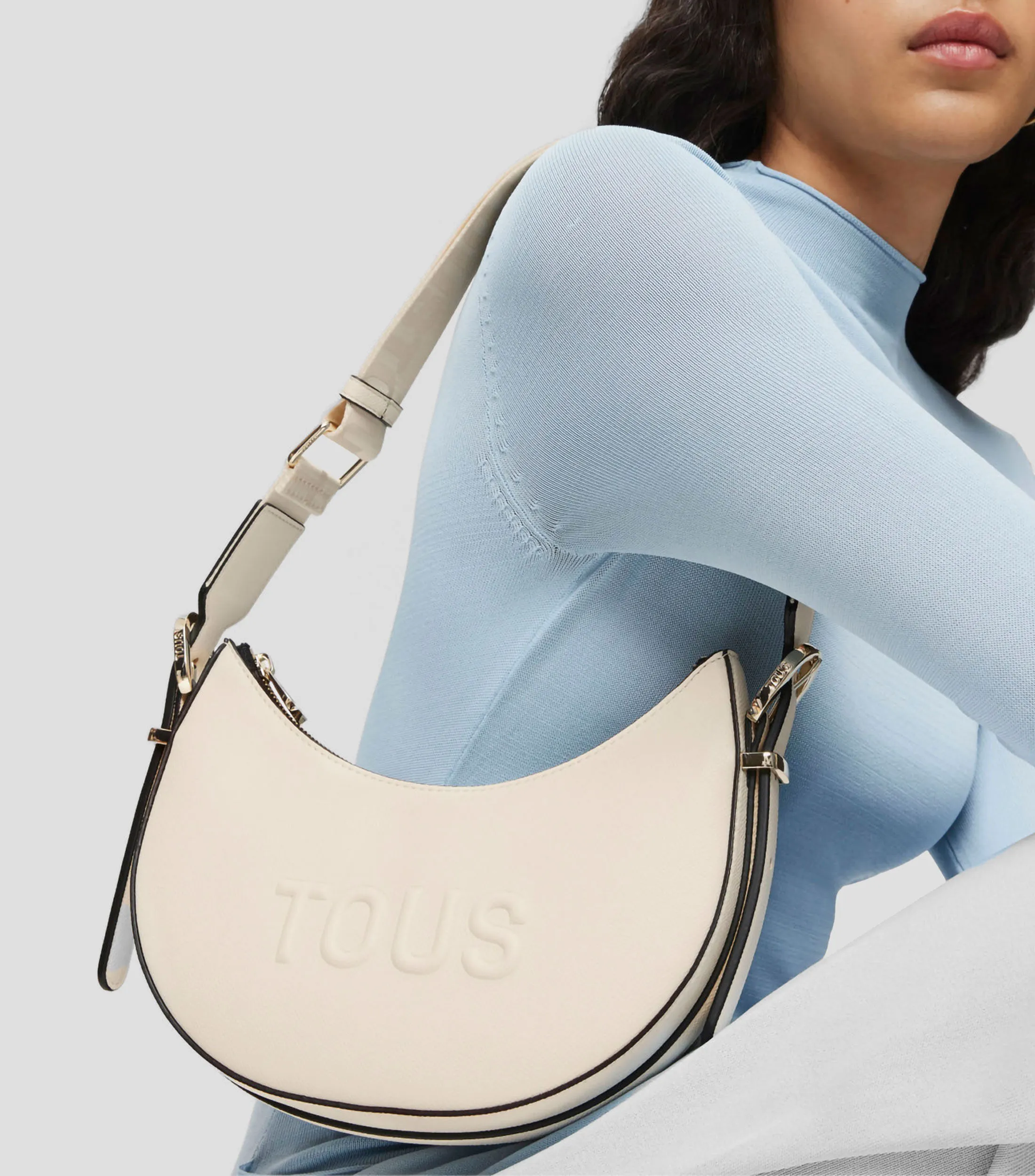 Tous Bolso shoulder mediano beige Brenda Mujer