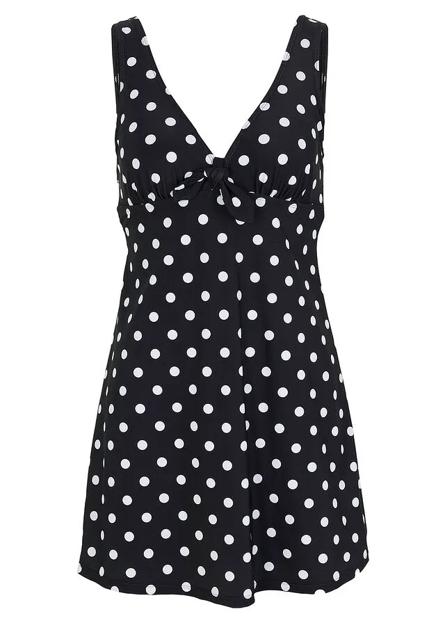 TRAJE DE BAñO NEGROBLANCO DE LUNARES