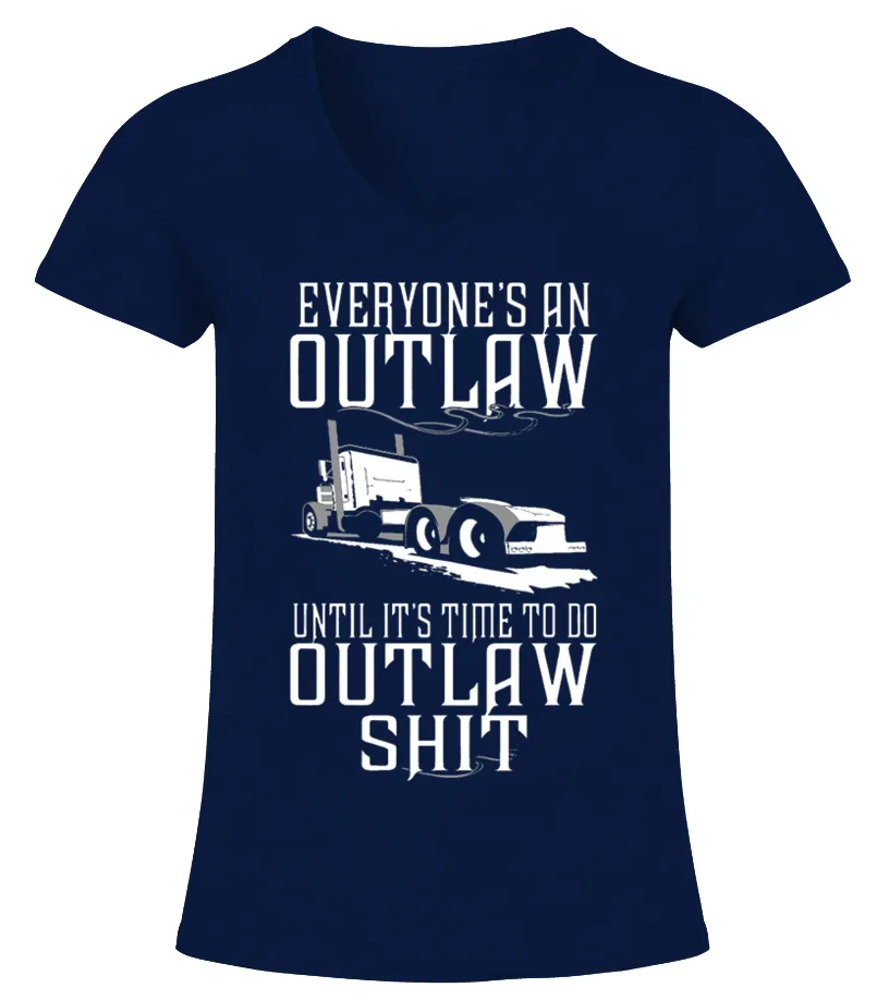 Trucker Outlaw Sh Camiseta cuello pico Mujer