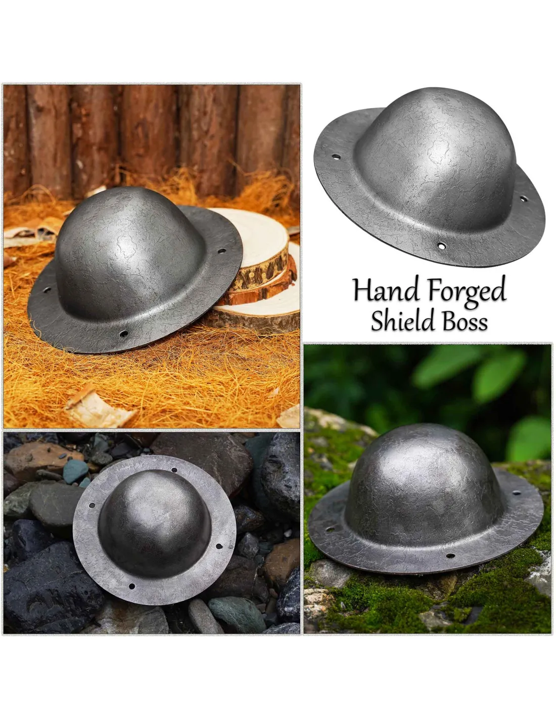 Umbo en acero para escudos vikingos (19 cm.)