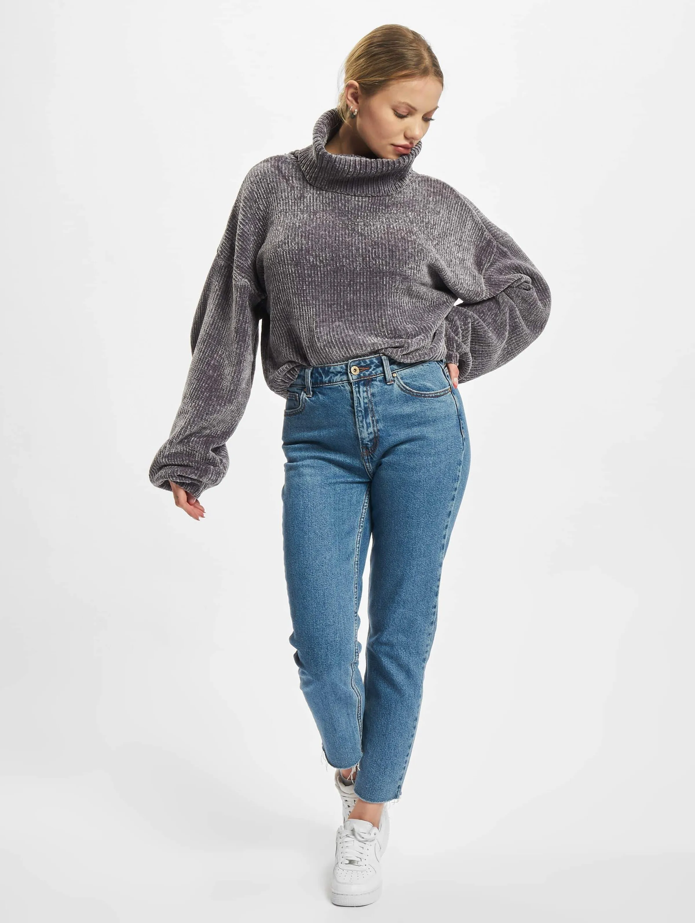 Urban Classics Ladies Short Chenille Turtleneck