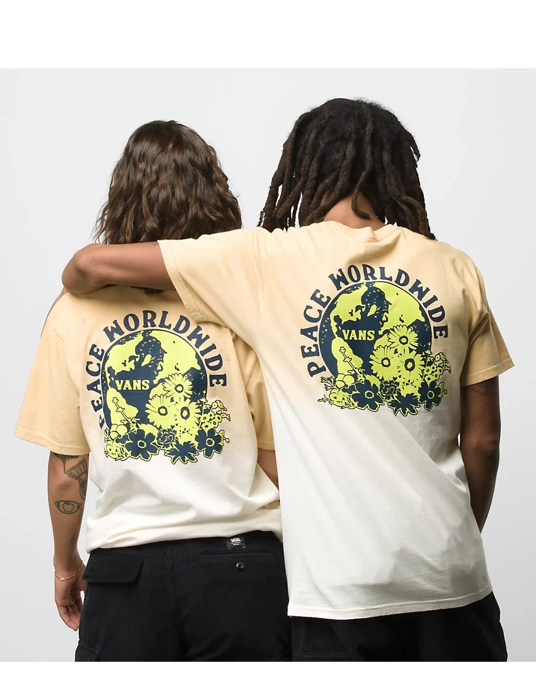 VANS PEACE WORLDWIDE  TAOS TAUPE  CAMISETA