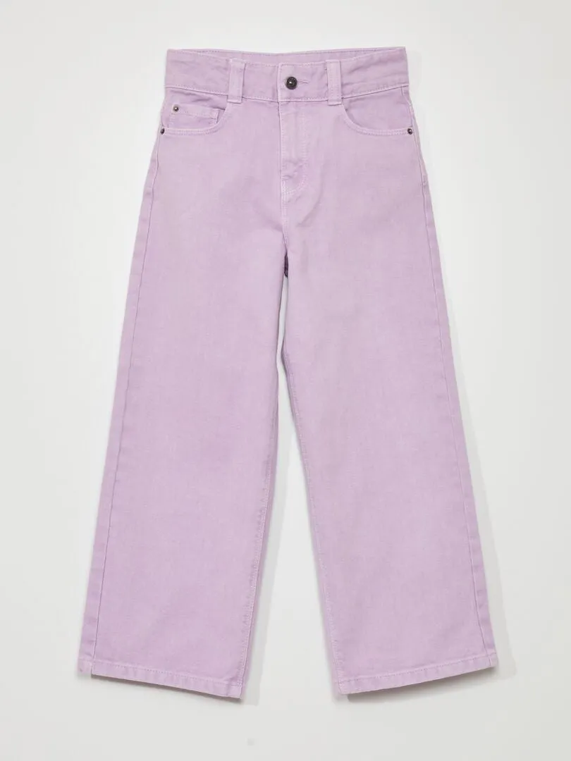 VAQUERO WIDE LEG DE TIRO ALTO  PURPURA