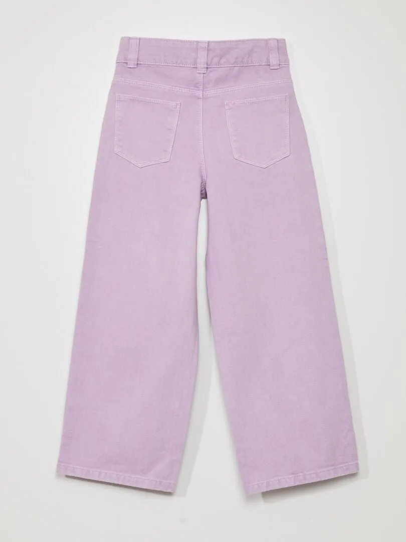 VAQUERO WIDE LEG DE TIRO ALTO  PURPURA