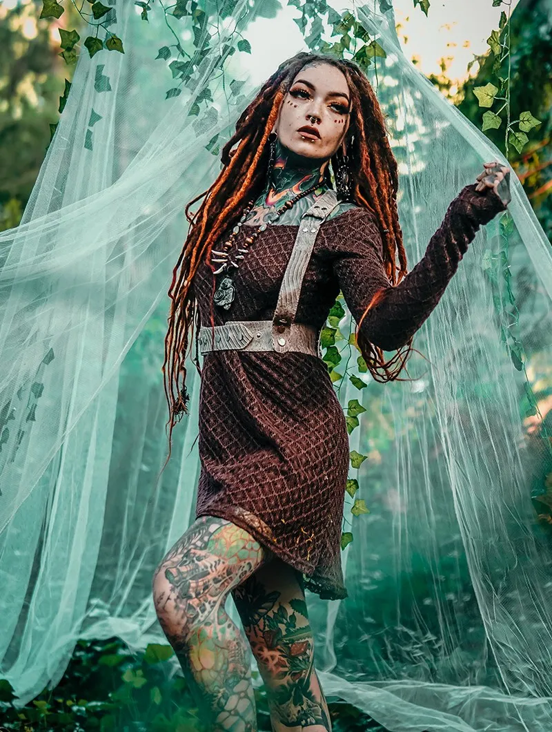 Vestido con forro de ganchillo 