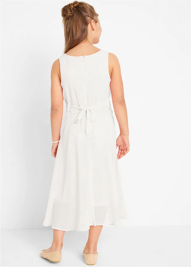 Vestido de fiesta para niñas Blanco lana