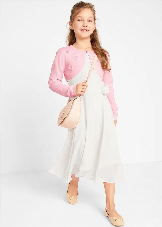 Vestido de fiesta para niñas Blanco lana