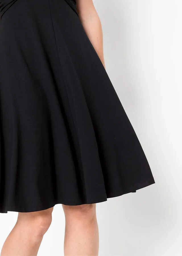 Vestido de punto de viscosa sostenible Negro