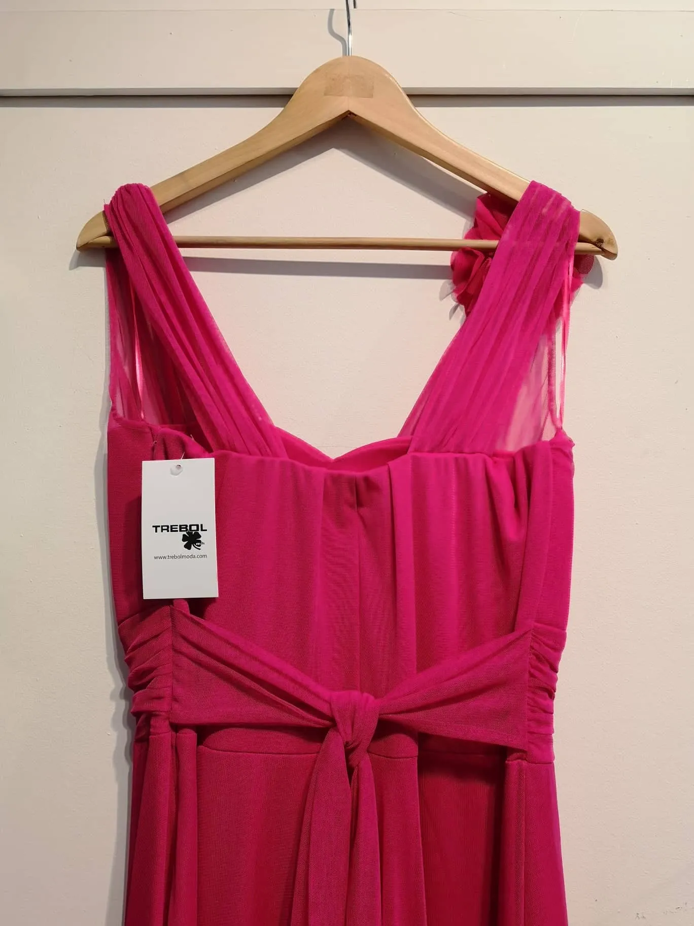 Vestido de tul con fajin
