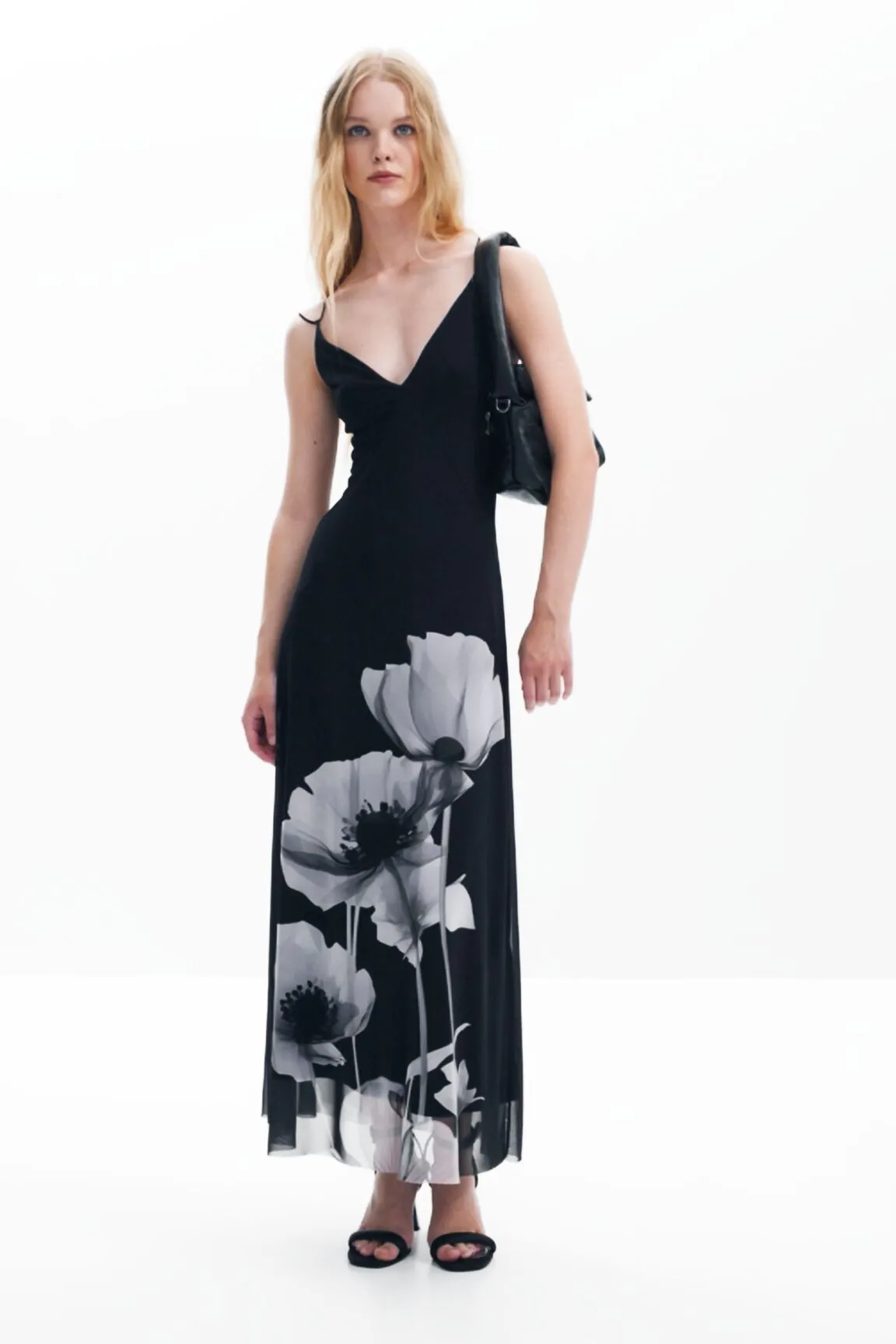 Vestido largo amapolas