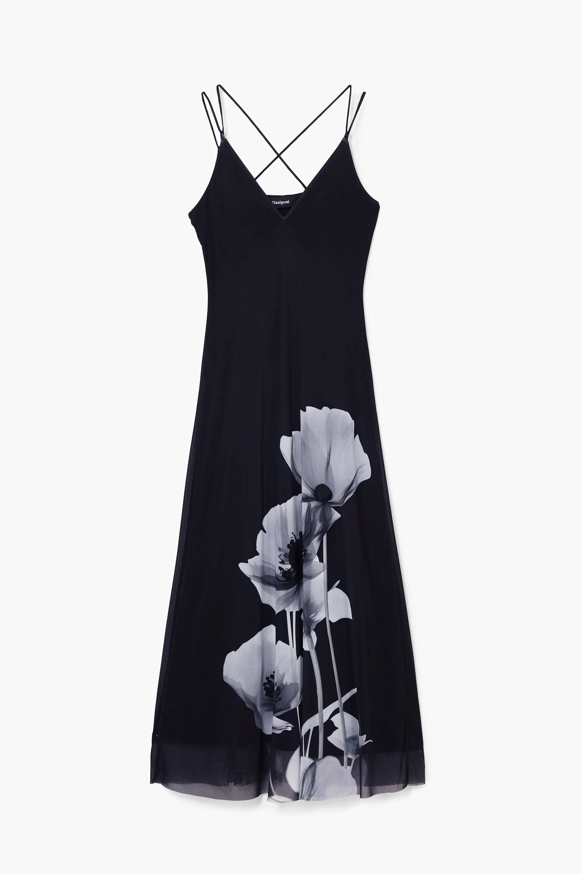 Vestido largo amapolas