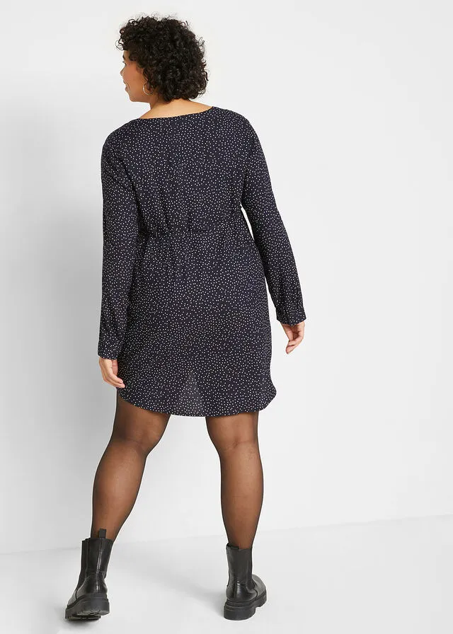 VESTIDO PREMAMá/DE LACTANCIA AZUL MARINOBLANCO DE LUNARES