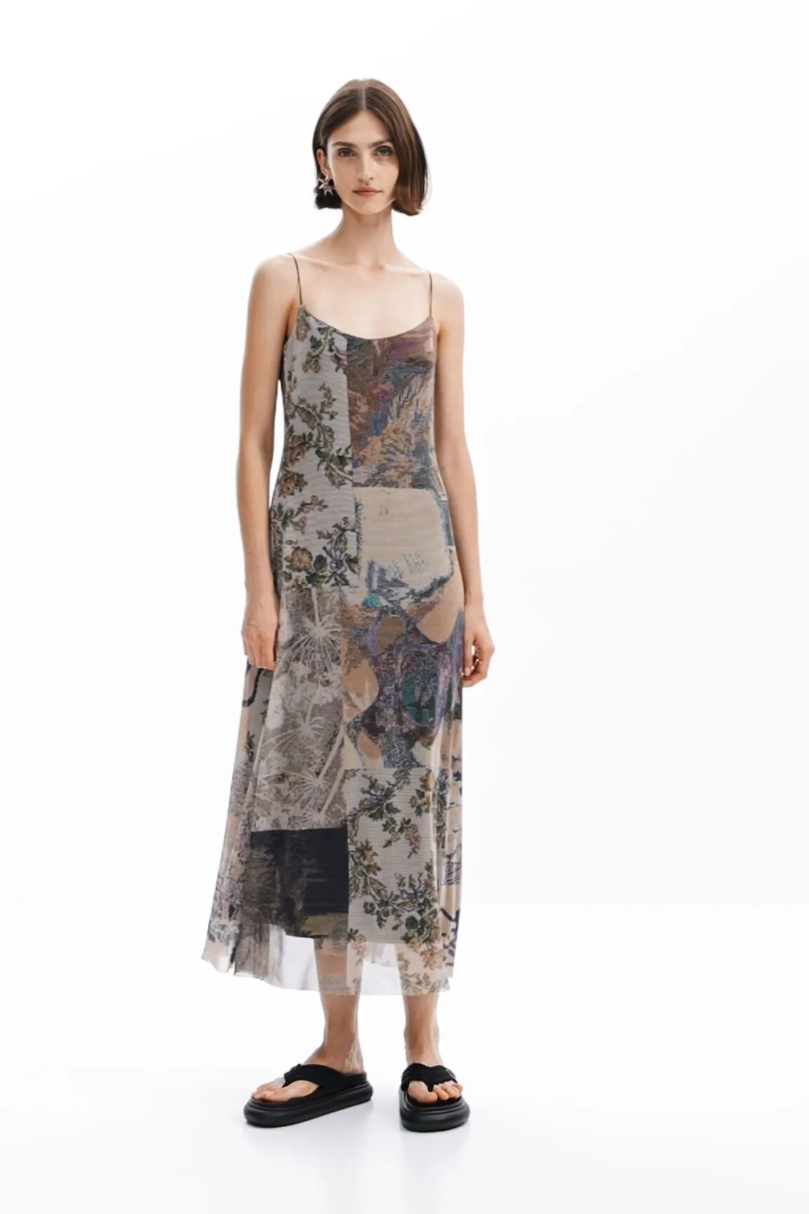Vestido tul estampado
